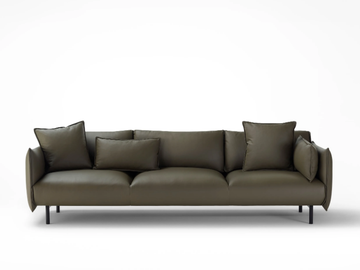 HEARTH LOFT - 3 seater leather sofa by Ross Gardam - view 3
